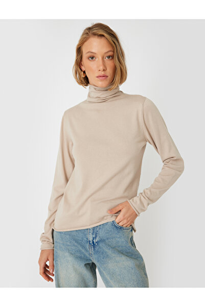 Koton Basic High Top Knitwear Sweater Long Sleeve Soft Textured