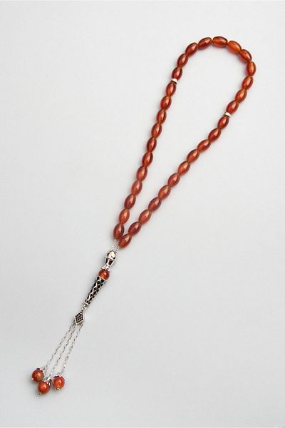 So CHIC... Natural Agate Stone Silver 24 cm Rosary