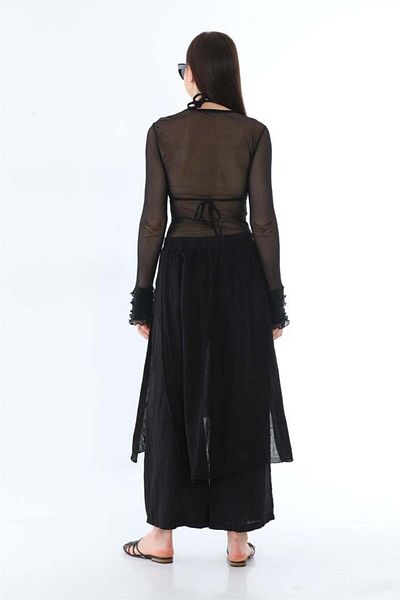 Bohem Stil Italian Raw Linen Trouser Skirt