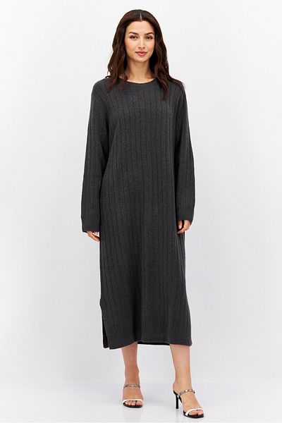 Fire & Glory Women Knitted Midi Dress, Grey