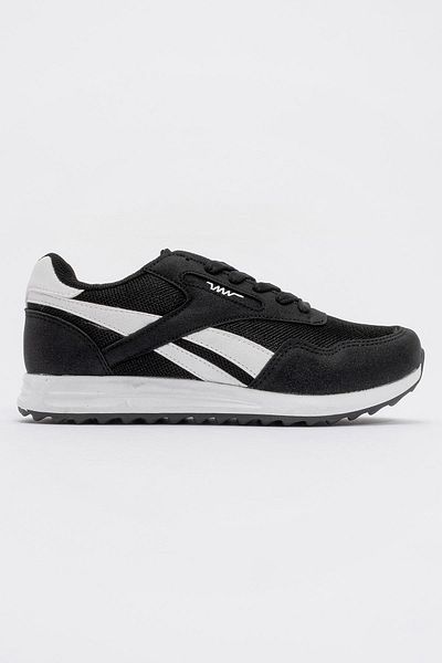 Ccway Pantofi sport Anorak pentru damă cu șireturi - alb-negru