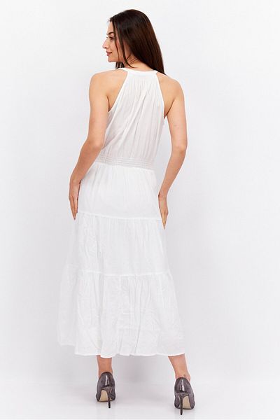 Esprit Women Solid Midi Dress, White