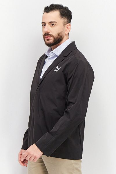 Puma Men Athletic Fit Plain Semi-formal Blazer, Black