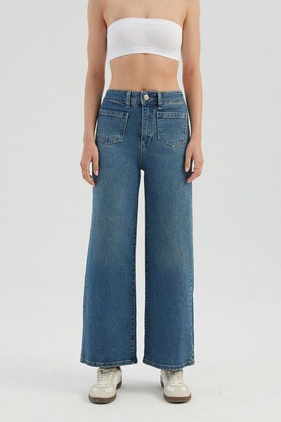 Hiccup Blugi Mom-Fit cu talie înaltă - Croială elegantă