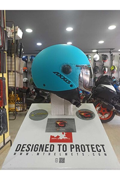 AXXIS Square Yarım Kask (Mavi)