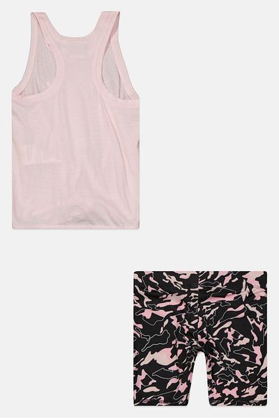 Puma Toddlers 2 Pieces Graphic Print Top And Shorts Set, Pink Combo