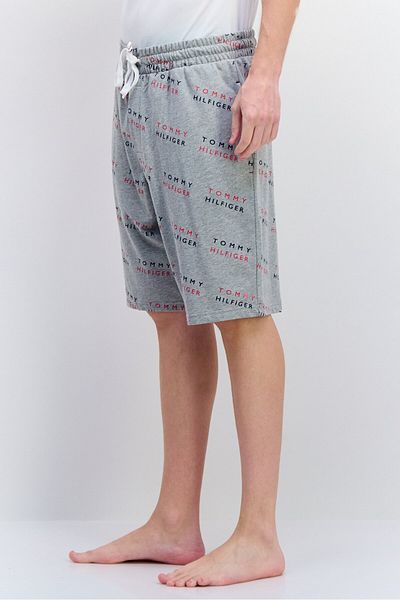 Tommy Hilfiger Men Allover Print Drawstring Pajama Short, Grey