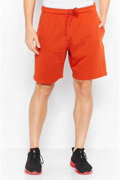DKNY Sport Men Sportswear Fit Training Shorts, Rust