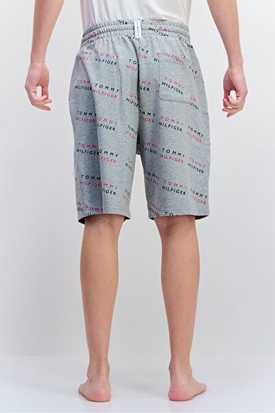 Tommy Hilfiger Men Allover Print Drawstring Pajama Shorts, Grey