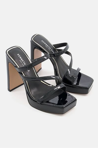Kenneth Cole Women Slip On Open Toe Sandals, Black