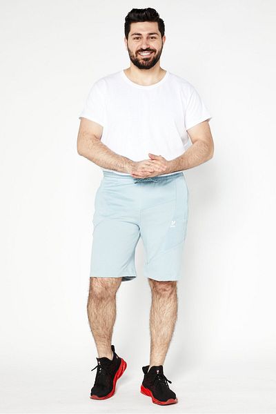 adidas Men Sportswear Fit Brand Logo Training Shorts, Light Blue
