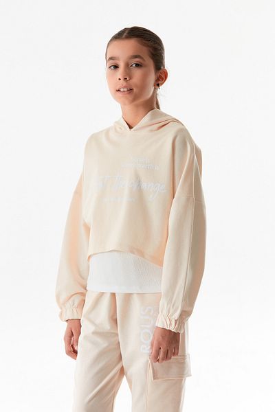 Fulla Moda Text Printed Hooded Jogger 3-Piece Girl's Set