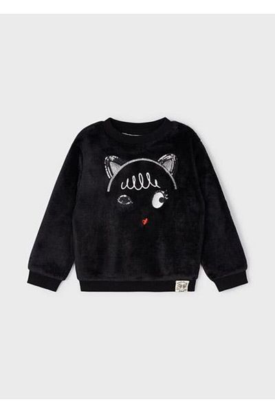 MAYORAL Pulover pentru fetiță din bumbac moale din catifea - Pudra 4402