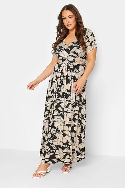 Stil Diva Μακρύ φόρεμα με σχέδια σε μεγάλο μέγεθος 137435