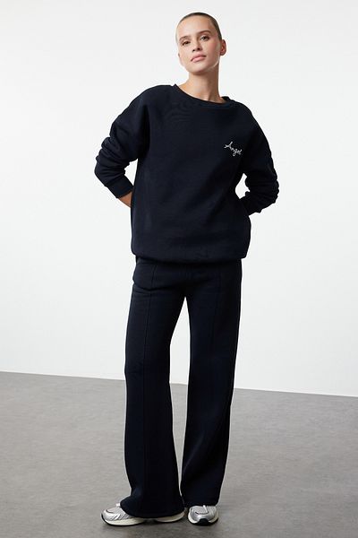 Trendyol Collection Тъмносин суичър от полар от полар - Twoaw25Sw00215