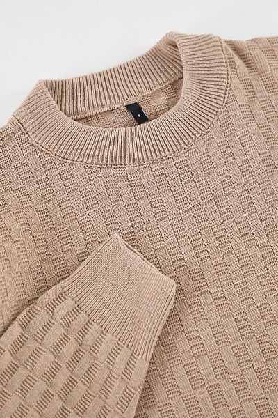 Edit by Trendyol Slim Fit bézs kötöttáru pulóver - TMNAW25KZ00070