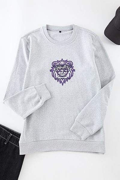 Edit by Trendyol Ζεστό φούτερ Unisex Grey Crew Neck - Κανονική εφαρμογή TEDAW25SW00035