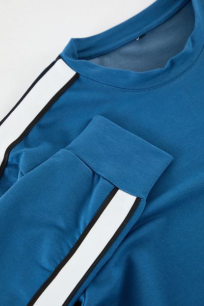 Trendyol Collection Indigo Regular/Regular Cut Crew λαιμόκοψη μακρυμάνικο φούτερ χωρίς σημάδι TMNSS20SW0074