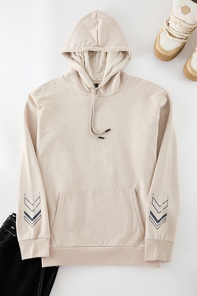Trendyol Collection Comfortable Cut Text Printed Fleece Sweatshirt - Tmnaw23sw00024