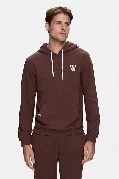 UCLA Nevada Printed Men's Hooded Brown Sweatshirt - Standard Fit