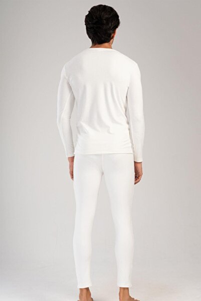 C&City Σετ Ανδρικά Θερμικά Εσώρουχα - Μακρύ μανίκι, Λαιμόκοψη, Εκρού 405158