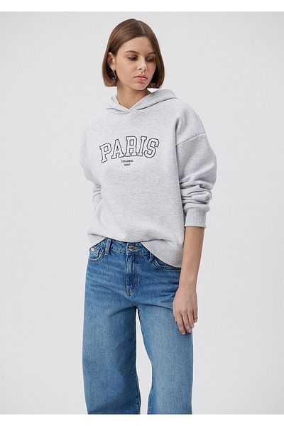 Mavi Φούτερ Paris Printed Hooded Grey 1611989-85524