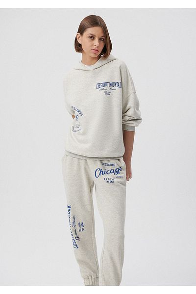 Mavi Hooded Printed Gray Sweatshirt 1s10008-70020