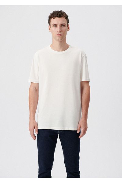 Mavi Basic Ecru T-Shirt Regular Fit / Normal Cut 0610251-70054