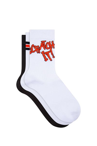 Mavi 3 Pack Graffiti Printed Socket Socks 0911167-620