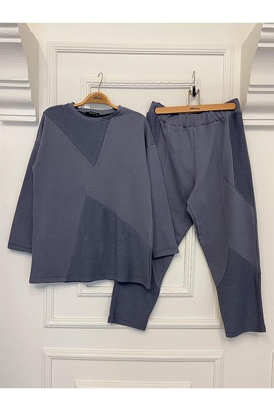 Plistre 2228_sewing Λεπτομερές σετ φόρμας υπερμεγέθης Hijab