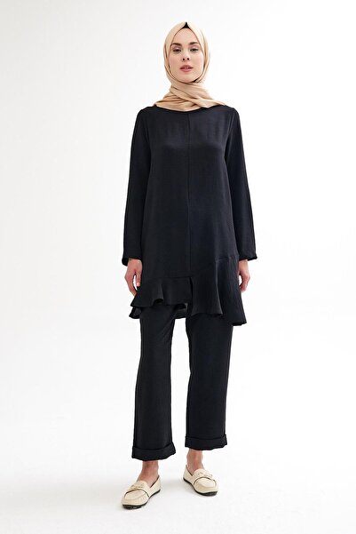 Plistre 1757_Tesettür Ruffle Tunic & Trousers Double Set
