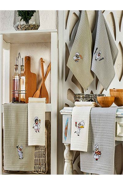 Marlenka Home Tex Σετ 6 υφασμάτινα και σεφ κουζίνας