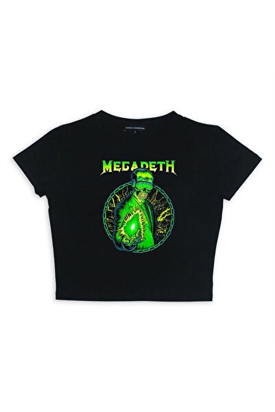 Toum Megadeth Imprimat Negru Crop - Seria Enya Bijuterii Rock