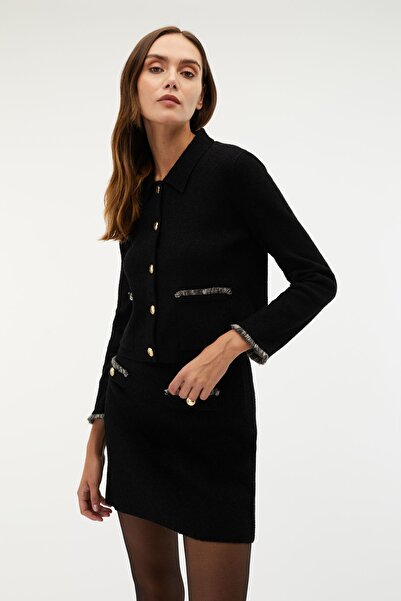 Mudo Pocket Detail Polo Collar Cardigan