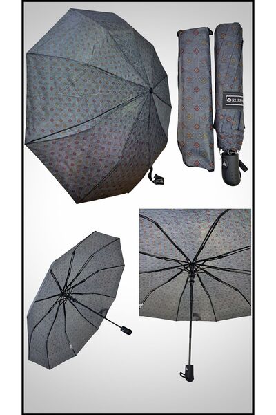 Rubenis Kaliteli 3 Kırmalı 10 Telli Otomatik Açılır Şemsiye