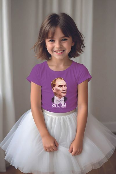 MYADA Digital Printed 29 October Republic Day Themed Tutu Skirt T-Shirt Set 22547