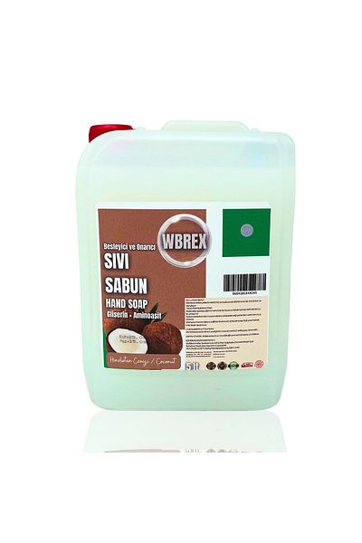 WBREX 5Lt * 4 Pieces Economic Size Cocovanil India Scented Hand Soap - Nourishing and Repairing