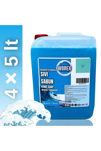 WBREX 5Lt * 4 Pieces Economic Size Ocean Scented Hand Soap - Nourishing and Repairing