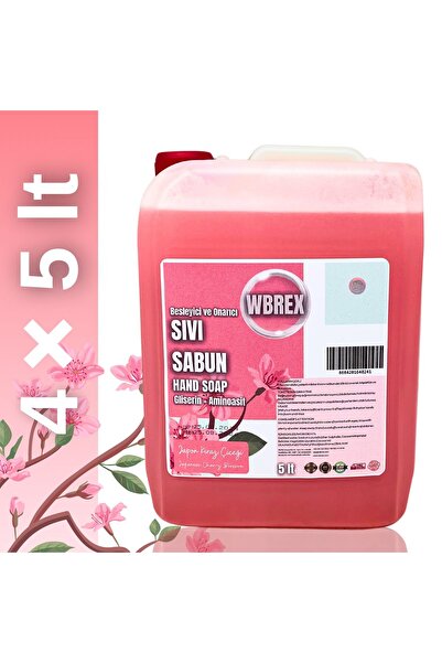 WBREX Besleyici ve Onarıcı Sıvı El Sabunu 5lt * 4 Adet Ekonomik Boy Japon Kir...