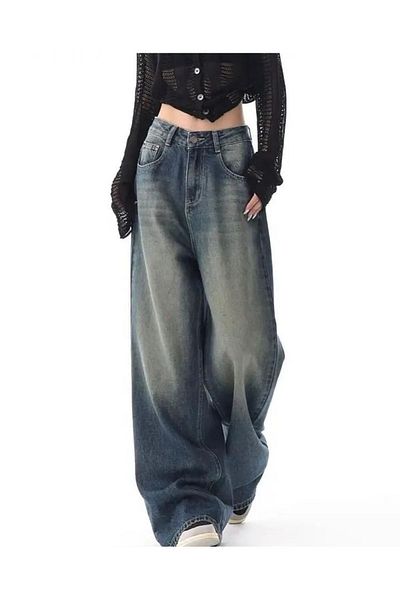 eyonnwear Y2K RECYCLED BAGGY POCKET STAR JEAN PANTS