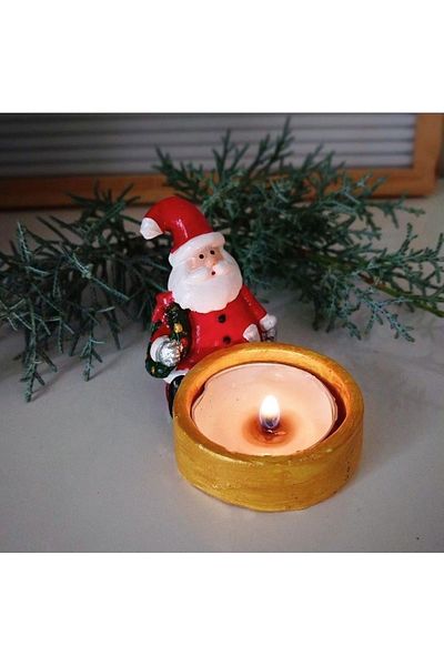 e&e süs dükkanı Santa Claus - Candle Holder Decorative Gift Presentation Object Model