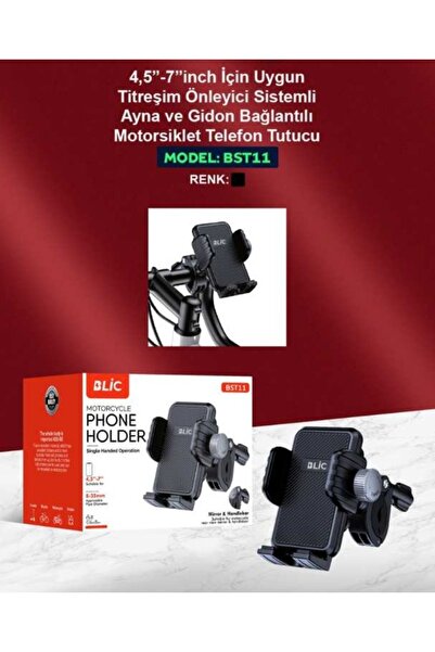 Genel Markalar BLİC TİTREŞİM ÖNLEYİCİLİ AYNA VE GİDON BAĞLANTILI MOTOSİKLET T...