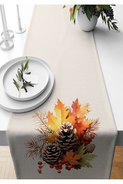 Bertille Home Autumn Series 140X40 cm Digital Printed Runner (Halloween Autumn)