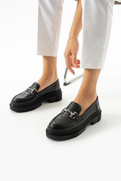 Bayramoğlu Loafer cu talpă groasă, cu lanțuri, pantofi casual