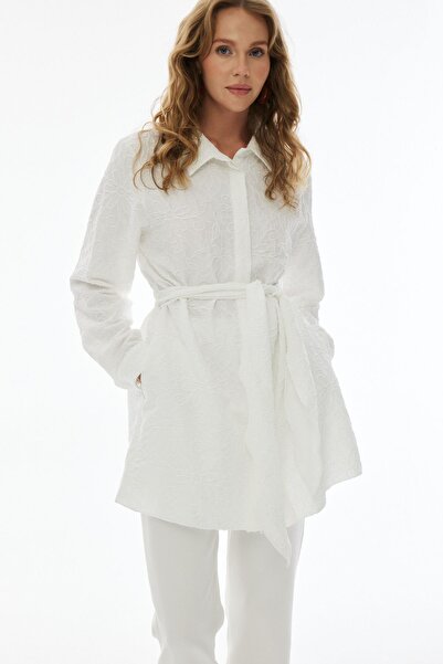 QALVE Girling Detailed Poplin Shirt