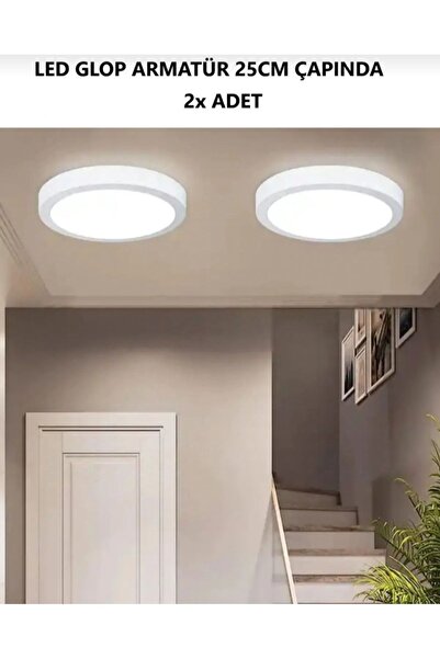 Viesteknoloji MODERN TASARIM 2 ADET LEDLİ VE KENDİNDEN TRAFOLU BEYAZ IŞIK BANYO BALKON WC HOL AYDINLATMA ARMATÜR