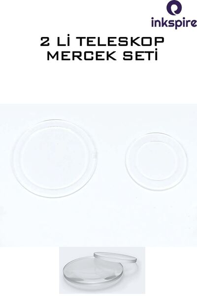 inkspire Basit Teleskop Mercek Seti 1 Paket Okullar İçin Teleskop Yapımı İçin Çiftli Plastik Mercek Takımı