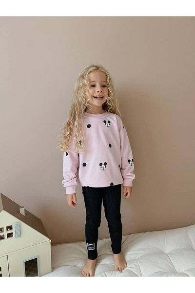 YİGİT BUTİK بدلة Yigit Boutique للفتيات مع طماق مطبوعة ميني