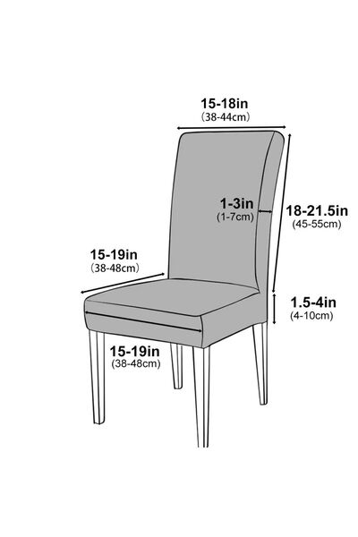intil Sandalye Kılıfı, Sandalye Örtüsü Hardal Renk Yıkanabilir Lastikli 1 Adet Chair Cover