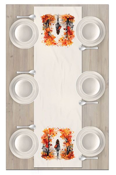 Bertille Home Autumn Series 140X40 cm Digital Printed Runner (Halloween Autumn)
